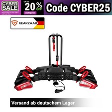 Portabici Elettrica per Gancio di Traino 2 Biciclette Premontato Pieghevole 60kg