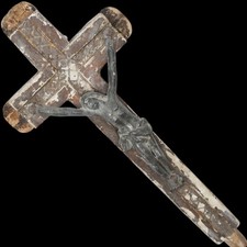 : CROCIFISSO 1700 LEGNO CRISTO CHIESA COLLEZIONE ARTE ANTIQUARIATO RELIGIONE