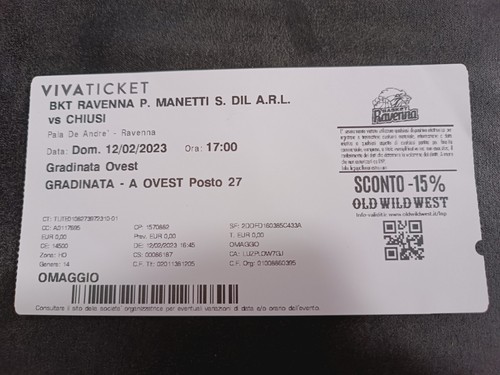 Biglietto ticket basket orasí - biglietto,