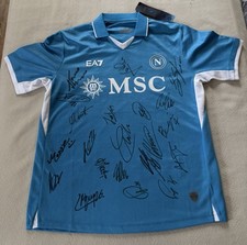 maglia ssc napoli autografata dai calciatori campioni d’italia 24/25