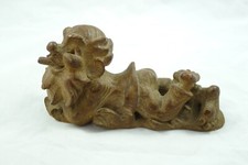 VECCHIA SCULTURA LEGNO GNOMO