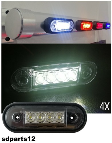 Luci ingombro led bianco - 4x,