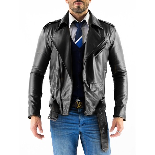 Chiodo biker vera pelle - chiodo, in