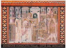ITALIA 2013 FOGLIETTO NUOVO EDITTO DI MILANO EMISSIONE CONGIUNTA VATICANO MNH**