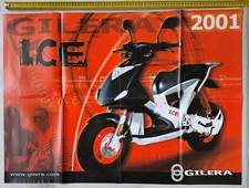 MANIFESTO POSTER GILERA ICE 2001 BIFACCIALE 84X58 CM  C1