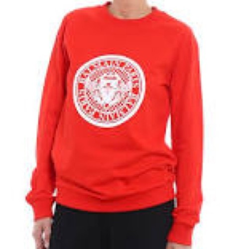 Felpa balmain iconic red crest - iconic,