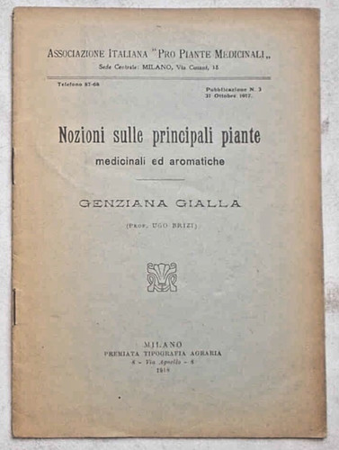 Brizi genziana gialla 1918 - brizi, gialla.