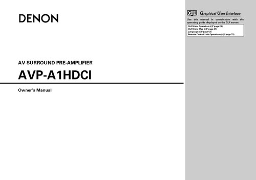 Denon avp a1hdci - denon, avp-a1hdci