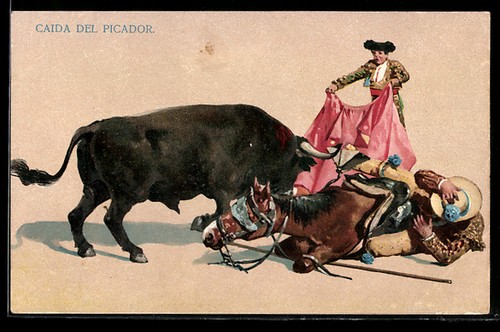 Litografia caida del picador - litografia,