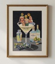 Stampa vintage dirty martini - stampa,