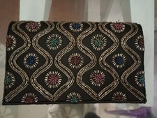 BORSA POCHETTE MULTICOLOR RICAMATO SCHEILAN FIRENZE RARA