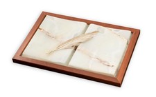 SCULTURA LIBRO MARMO CON PIUMA
