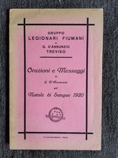 Opuscolo D'annunzio Fiume Legionari Arditi Treviso