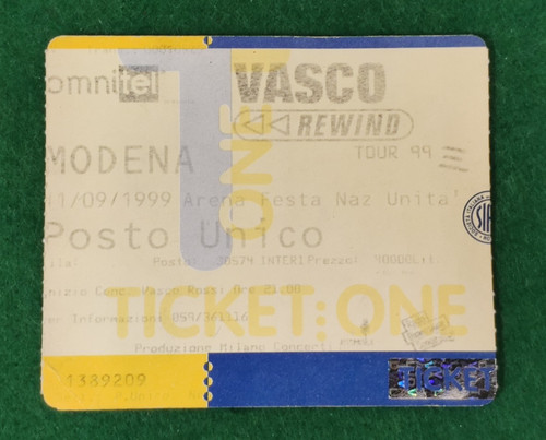 Biglietto originale vasco - biglietto,