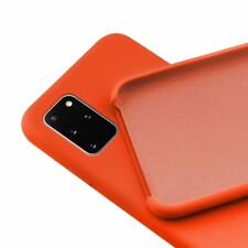 Cover Silicone Liquido Gel Interno Microfibra Samsung Galaxy S20 Plus Arancione