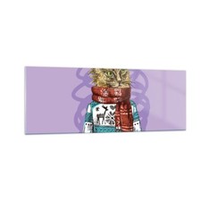 Quadro su Vetro 140x50cm Cat