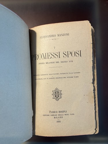 Libro storico promessi sposi - storico,