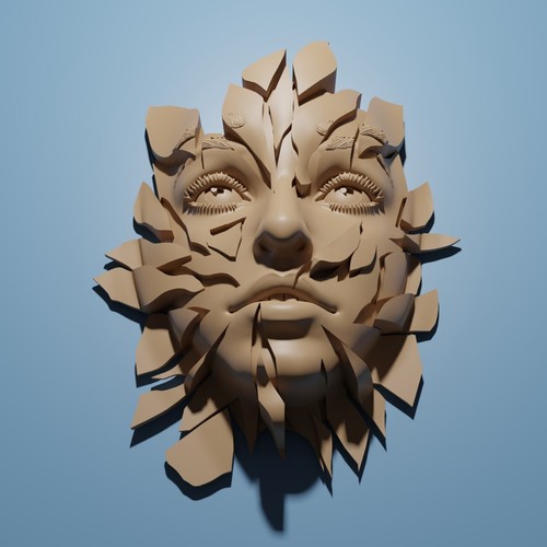 Woman face model stl stampa - face,