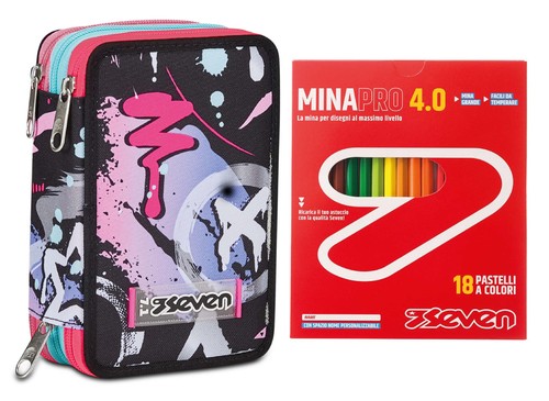 Seven astuccio scuola zip - astuccio,
