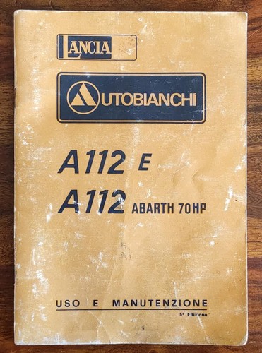 Libretto autobianchi uso - libretto, e