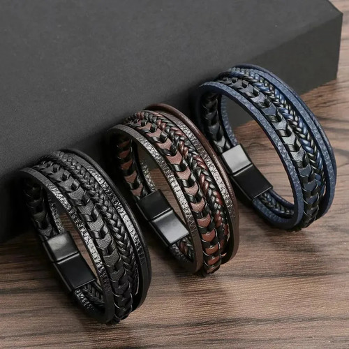 Bracciale corda pelle vintage - bracciale,