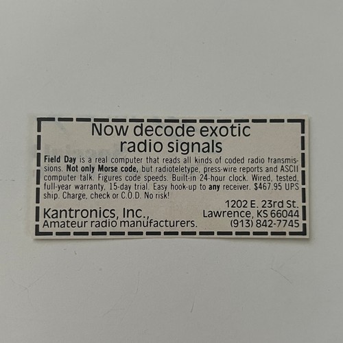 Kantronics inc pubblicità - kantronics, inc.