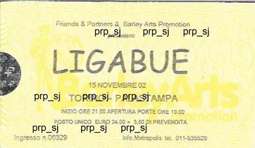Biglietto luciano ligabue san - ligabue,