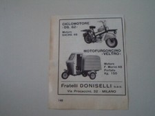 advertising Pubblicità 1967 DONISELLI CICLOMOTORE DS 62/MOTOFURGONE VELTRO