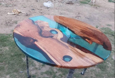Tavolo Epoxy In Legno Fatto A