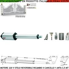 PISTONE REVERSIBILE CANCELLO ELETTRICO 220 V CORSA STELO 600 MM ANTA DA 3,5 MT