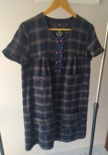 Abito Donna PEPE JEANS LONDON A quadri Blu & Beige Taglia L - USATO