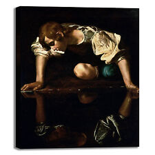 Caravaggio Narciso design quadro stampa tela dipinto telaio arredo casa