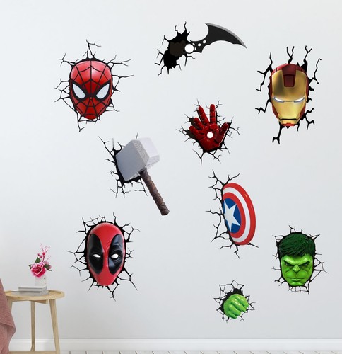 Set arte parete supereroi - arte,