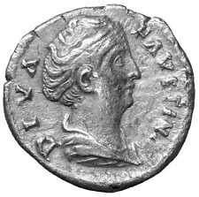 DIVA FAUSTINA I Denario in argento moglie Antonino Pio moneta romana
