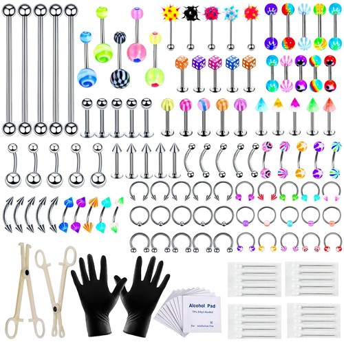 Kit piercing completo 140pcs - kit,