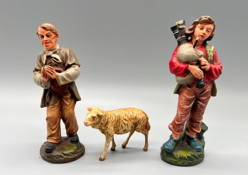 Figurina presepe due pastori - presepe:,