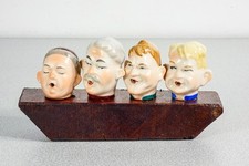 ⚜️ SET 4 TAPPO VERSATORE PORCELLANA WAGNER & APEL FIGURINE SCULTURE BOTTIGLIA