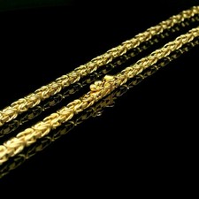 Collana in oro catena reale 2,5 mm oro giallo 750/18 carati 54,12 grammi 90 cm