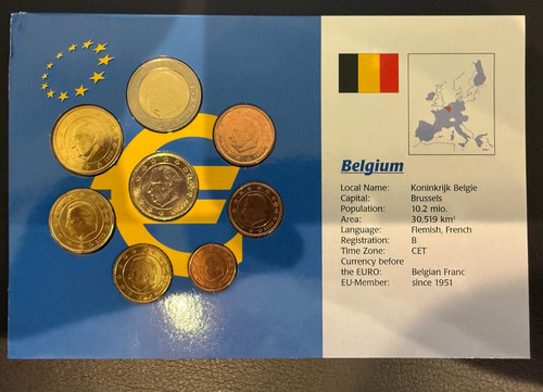 2002 belgio primo - 2002, mint