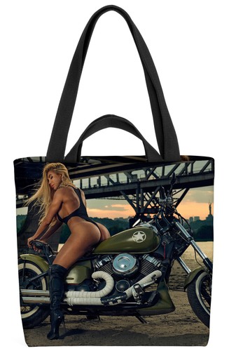 Borsa bionda moto donna sexy