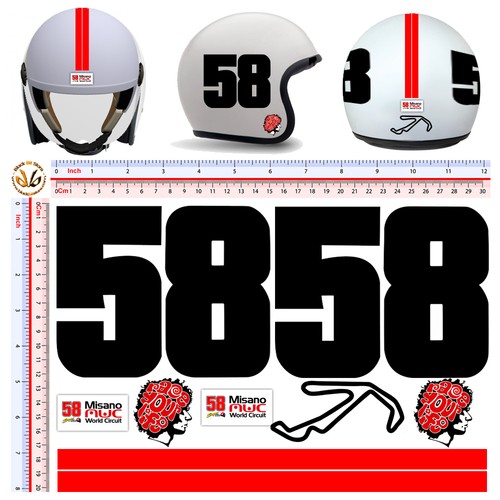 Adesivi casco misano - , 58