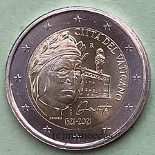 Vaticano 2 euro 2021 Dante