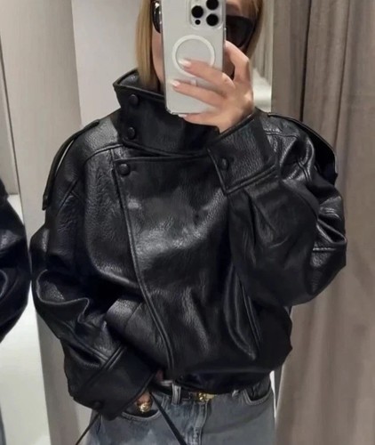 Zara giacca bomber ecopelle - zara,