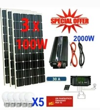 Kit Fotovoltaico 3KW Pwm Inverter 2000W Pannello Solare 300W regolatore 30 amp