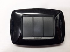 Master Modo 39MT203 Placca metallo 3 posti nero