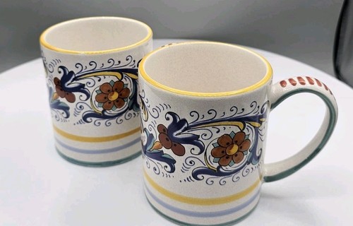 Deruta pottery coffee mugs - 2,