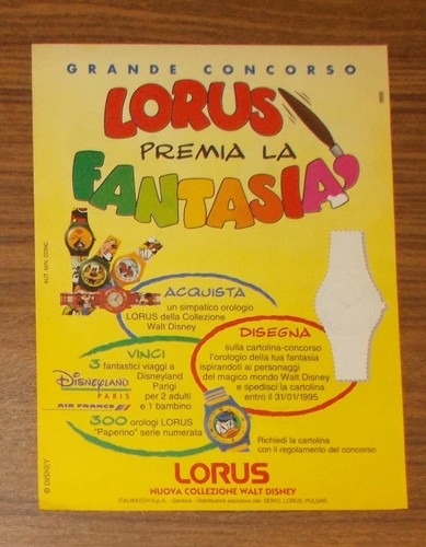 Rara pubblicità seiko - seiko, lorus