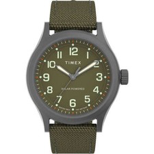 Orologio Solare Uomo TIMEX EXPEDITION NORTH TW2V64700 Pelle Tessuto Verde