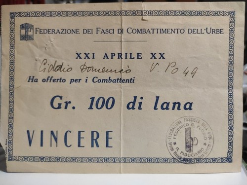 Federazione fasci dell urbe - federazione, dell'urbe