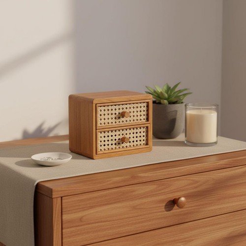 Mini cassettiera rattan - mini,